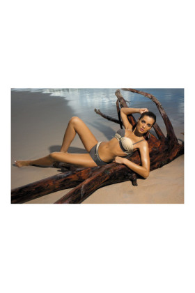 Maudymosi kostiumėlis Liliana Jungle-Light Skin M-259 Popielato-kawowy (22)